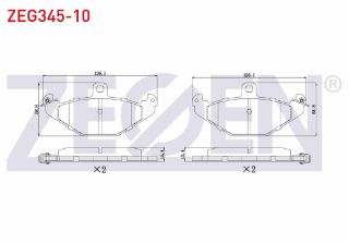 FREN BALATA ARKA RENAULT LAGUNA I (B56,556) 1.6İ 1993-2001/ 1.8İ 16V 1993-2001/ 1.9 DTI 1993-2001/ ESPACE III 2.0 1996-2002/ SAFRANE 2.0İ 1992-2000 resmi