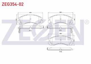 FREN BALATA ÖN İKAZLI MİTSUBİSHİ PAJERO II 2.5 TD 1990-1999 / PAJERO II 2.8 TD 1990-1999 / PAJERO II 3.5 V6 24V 1990-1999 resmi