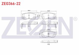 FREN BALATA ARKA İKAZLI NİSSAN ALMERA I 2.0 D 1995-2000/ ALMERA II 1.5 DCI 2000-2007/ PRIMERA 1.6İ 16V 1996-2001/ 2.0İ 16V 1996-2001 / MAXİMA III (A32) 2.0İ V6 24V 1995-2000 resmi