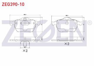 FREN BALATA ÖN OPEL VECTRA B 2.0İ 1995-2003 / VECTRA B 2.5 V6 1995-2003 / CALIBRA A 2.0İ 1995-2003 resmi