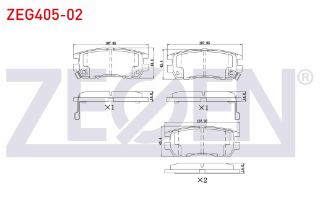 FREN BALATA ARKA İKAZLI MİTSUBİSHİ PAJERO II 2.8 TD 1990-1999 /  2.5 TD 1990-1999 / 3.5İ 1990-2000 / SPACE GEAR 1.8 MPI 1998-2004/ SPACE GEAR 1.9 DI-D 1998-2004 resmi