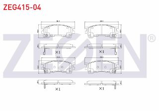 FREN BALATA ÖN MAZDA 626 IV (GE) 1.8İ 1992-1997/ 626 IV (GE) 2.0İ 1992-1997 /  626 V (GF) 1.8İ 1997-2002 resmi