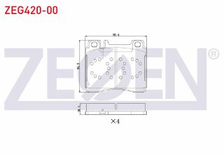 FREN BALATA ÖN MERCEDES S SERISI (W140) S 320 1991-1998 / S SERISI (W140) S 300 1991-1998 resmi