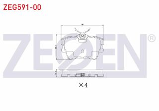 FREN BALATA ARKA VOLKSWAGEN TRANSPORTER IV (70XB,70XC,7DB,7DW) 1.9 D 1990-2003 / TRANSPORTER IV (70XB,70XC,7DB,7DW) 2.5 D 1990-2003 resmi
