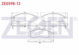 FREN BALATA ÖN İKAZLI TEL DELIKLI MİTSUBİSHİ L 200 (K3T,K2T,K1T,K0T) 2.5 TD 4X4 1986-1996 / L 200 (K7T,K6T) 2.0 4X4 1996-2007 resmi