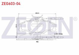 FREN BALATA ÖN FISLI PEUGEOT 406 (8B) 2.0 HDI 14 JANT 1995-2004 / 406 (8B) 2.0İ 1995-2004 / EXPERT (222,223,224) 2.0 JTD 1996-2006 resmi