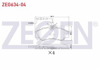 FREN BALATA ÖN FISLI PEUGEOT PARTNER 1.9 D 1996-2008/ PARTNER 2.0 HDI 1996-2008/ 306 1.6İ 1993-2002 / 306 1.8İ 1993-2002/ BERLİNGO 1.9 D 1996-2008/ resmi