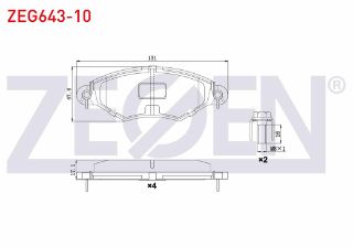 FREN BALATA ÖN PEUGEOT 206 (2A/C) 1.4 HDI 1998-2006 / 206 (2A/C) 1.6 HDI 1998-2006 / 306 (7B,N3,N5) 1.4İ 1993-2002 resmi