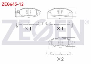 FREN BALATA ÖN İKAZLI CHEVROLET REZZO (U100) 1.6İ 2000-2008 / CHEVROLET REZZO (U100) 2.0İ 2000-2008 / DAEWOO LEGANZA (KLAV) 2.0İ 1997-2002 resmi