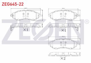 FREN BALATA ÖN İKAZLI CHEVROLET LACETTİ (J200) 1.4İ 16V 2006-2012 / LACETTİ (J200) 1.6İ 2006-2012 / DAEWOO NUBIRA (KLAN) 1.6İ 2003-2005 resmi