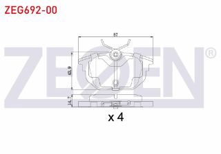 FREN BALATA ARKA FIAT MAREA 2.0İ 1996-2007/ BRAVA 2.0İ HGT 20V 1995-2002/ BRAVO 2.0İ 20V HGT 1995-2004/ A.ROMEO 145 1.4 1994-2001/ 1.6 1994-2001/ 1.9 TD 1994-2001/ 146 1.4 1994-2001/ 146 1.6 1994-2001 resmi