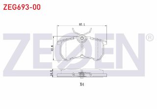 FREN BALATA ARKA FORD FOCUS I 1.6İ 16V 1998-2004/ FOCUS I 1.8İ 16V 1998-2004/ FOCUS I 1.8 TDCI 1998-2004/ FOCUS I 2.0İ 16V 1998-2004/ FOCUS I 1.6 TDCI 1998-2004 / FOCUS I 1.4İ 16V 1998-2004 resmi