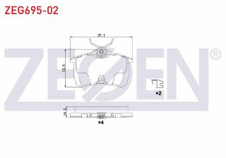 FREN BALATA ARKA İKAZLI HONDA ACCORD VII (CL) 1.6İ 16V 2003-2008 / ACCORD VII (CL) 2.0 16V 2003-2008 resmi