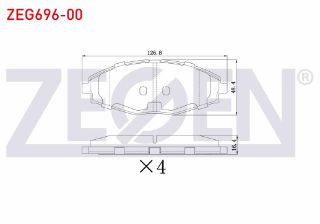 FREN BALATA ÖN CHEVROLET SPARK 1.0İ 2005-2010/ SPARK 0.8İ 2005-2010 / DAEWOO MATİZ 0.8İ 1998-2005/ LANOS 1.4İ 1997-2005/ LANOS 1.5İ 1997-2005/ LANOS 1.6 16V 1997-2005 resmi