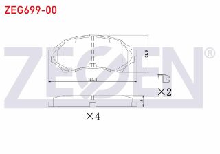 FREN BALATA ÖN İKAZLI MAZDA 323 VI (BJ) 1.4İ 16V 1998-2004 / 323 VI (BJ) 1.5İ 16V 1998-2004 / 323 VI (BJ) 1.6İ 1998-2004 resmi