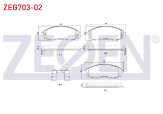 FREN BALATA ÖN İKAZLI HYUNDAİ STAREX 2.4İ 1997-2003 / STAREX 2.5 CRDI 1997-2007 / STAREX 2.5 TD 1997-2003 resmi