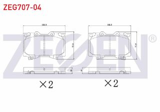 FREN BALATA ÖN TOYOTA LAND CRUISER 100 (UZJ100) 4.2 TD 1998-2007 / LAND CRUISER 100 (UZJ100) 4.7 1998-2007 resmi
