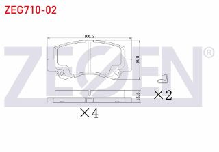 FREN BALATA ÖN DFM PANELVAN 1.1 2009- / SUZUKİ WAGON R (EM) 1.0İ 16V 1998-2000 / SUZUKİ WAGON R (EM) 1.2İ 16V 1998-2000 resmi
