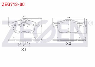 FREN BALATA ÖN İKAZLI VOLVO C70 I 2.0 1998-2005/ S60 I 2.0 T5 2000-2010/ S80 I 3.0 T6 1998-2006/ V70 I 2.0 T 1997-2000/ V70 II 2.0 T 2000-2007/ S 80 I 2.0 T 1998-2006/ S60 I 2.0 T 2000-2010 resmi