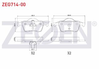 FREN BALATA ARKA İKAZLI VOLVO C70 I 2.0 1998-2005/ S60 I 2.0 T5 2000-2010/ S80 I 3.0 T6 1998-2006/ V70 I 2.0 T 1997-2000/ V70 II 2.0 T 2000-2007/ S 80 I 2.0 T 1998-2006/ S60 I 2.0 T 2000-2010 resmi