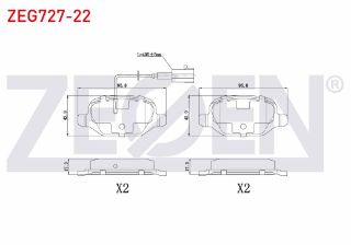 FREN BALATA ARKA CIFT FISLI FIAT LİNEA (323) 1.6 MJT 2010- / LİNEA (323) 1.4 2010- resmi