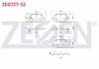 FREN BALATA ARKA FIAT 500L 1.6 MJT 2012- / 500L 1.3 MJT 2012- / 500L 0.9 2012- /  500L 1.4 2012- resmi