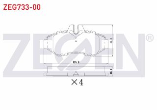 FREN BALATA ARKA VOLKSWAGEN LT 28-35 II 2.8 TDI 1996-2006 /  MERCEDES SPRINTER 3T (903) 313 CDI 1995-2006 / (903) 308 D 1995-2006 / (903) 310 D 1995-2006 / (903) 312 D 1995-2006 resmi