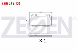 FREN BALATA ÖN MERCEDES C SERISI (W203) C 230 2000-2006/ (W203) C 270 CDI 2000-2006/ (W203) C 200 CDI 2000-2006/ (W203) C 220 CDI 2000-2006/ CLK (C209) 200 2002-2009/ (C209) 230 2002-2009 resmi