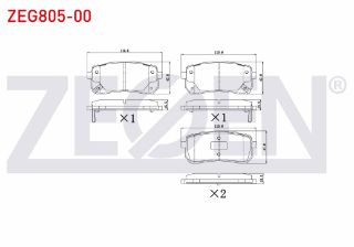 FREN BALATA ARKA İKAZLI HYUNDAİ H1 STAREX 2.5 CRDI 170 HP 2008- / KİA CARNİVAL III 2.9 CRDI 2006- / HYUNDAİ IX55 3.0 CRDI 2010- resmi