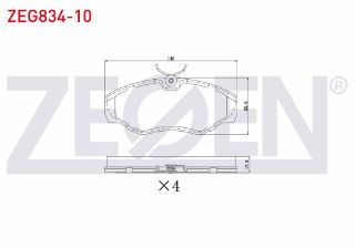 FREN BALATA ÖN RENAULT TRAFİC II (FL) 1.9 DCI 2001-2014 / TRAFİC II (FL) 2.0 DCI 2001-2014 / OPEL VİVARO (J7) 2.0 CDTI 2006-2014 / VİVARO (J7) 2.5 DTI 2002-2014 / VİVARO (J7) 1.9 DI 2002-2014 resmi