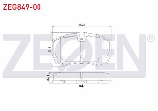FREN BALATA ARKA FORD TRANSİT (V347) 2.4 TDCI 2006-2014 / 3.2 TDCI 2006-2014 / IVECO DAILY III 2.8İ 1999-2006 / DAILY IV 2.3İ 2006-2011 / DAILY V 2.3İ 2011-2014/ DAILY V 3.0 2011-2014 resmi