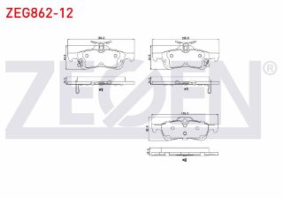 FREN BALATA ARKA İKAZLI HONDA CİVİC IX 1.6İ 2012-2016/ CİVİC IX 1.6 I-DTEC 2012-2016/ CİVİC IX 1.4İ 2012-2016/ TOYOTA YARİS (P13) 1.4 D-4D 2011-/ YARİS (P13) 1.33 2011-/ YARİS (P13) 1.5 HYBRID 2011- resmi