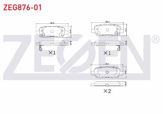 FREN BALATA ARKA NİSSAN QASHQAI 1.5 DCI 2007-2014/ QASHQAI 1.6İ 2007-2014/ QASHQAI 2.0 DCI 2007-2014/ X-TRAİL 2.0 DCI 2007-2013/  X-TRAİL 2.0İ 2007-2013/RENAULT KOLEOS 2.0 DCI 2008-2014 resmi