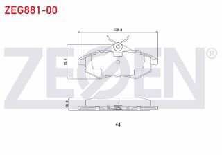 FREN BALATA ÖN CITROEN C3 (FC) 1.4 VTI 2002-2009 / C3 (FC) 1.4 HDI 2002-2009 / C2 (JM) 1.4 2003-2009 / C2 (JM) 1.4 HDI 2003-2009 resmi