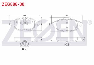 FREN BALATA ÖN OPEL VECTRA C 1.6 16V 2002-2008/ VECTRA C 1.9 CDTI 2002-2008/VECTRA C 2.0 DTI 2002-2008/ VECTRA C 2.2 16V 2002-2008/ SIGNUM 2.0 DTI 2003- resmi