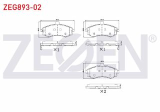 FREN BALATA ÖN İKAZLI HYUNDAİ ELANTRA 1.6İ 2001-2007 / MATRİX (FC) 1.5 CRDI 2001-2010 / MATRİX (FC) 1.6 2001-2010 / ELANTRA 2.0 CRDI 2001-2007 resmi