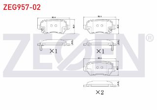 FREN BALATA ARKA İKAZLI OPEL ASTRA H 1.3 CDTI 2004-2010/ ASTRA H 1.6İ 2004-2010/ ASTRA G 1.6 16V 1998-2005/ ZAFİRA B 1.9 CDTI 2005-2011/ KİA CEE'D 1.6 CRDI 2012-/HYUNDAİ IX20 1.4 CRDI 2010- resmi