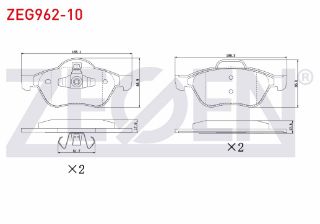 FREN BALATA ÖN RENAULT MEGANE II (BM0/1,CM0/1) 1.5 DCI 2002-2008 / MEGANE II (BM0/1,CM0/1) 1.9 DCI 2002-2008 / MEGANE II (BM0/1,CM0/1) 1.6İ 16V 2002-2008 resmi
