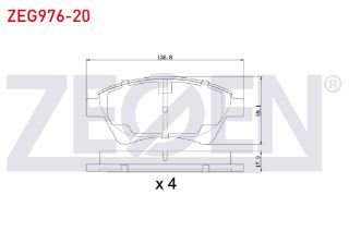 FREN BALATA ÖN RENAULT MEGANE II (BM0/1,CM0/1) 1.5 DCI 2002-2008 / MEGANE II 1.6İ 16V 2002-2008 / SCENİC II (JM0/1) 1.5 DCI 2003-2009 / SCENİC II 1.6İ 16V 2003-2009 resmi
