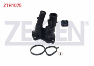 TERMOSTAT KOMPLE MUSURLU 98 C FORD FOCUS II 1.6 TI-VCT 2004-2011 /  C-MAX I 1.6İ 2007-2011 / FOCUS C-MAX 1.6 TI-VCT 2003-2007 resmi