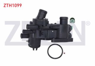 TERMOSTAT KOMPLE  87 C VW GOLF IV 1.4İ 16V - 1.6İ 16V 1997-2005 / BORA 1.6İ 1998-2005 / SEAT LEON 1.4 - 1.6 1999-2006 / TOLEDO II 1.6 1999-2006 / SKODA OCTAVIA 1.4İ 16V 1996-2004 resmi