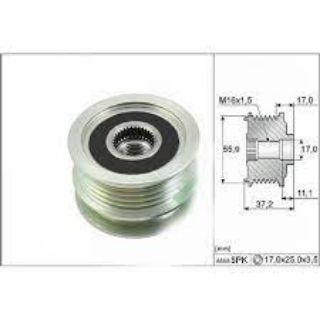 ALTERNATÖR KASNAĞI 6 KANAL RULMANSIZ SABİT CLİO II-MGN-KNG-SCENIC K4M-K4J-K9K-F4P 2001- resmi