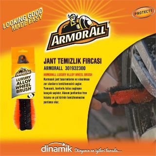 ARMORALL LUXURY ALLOY WHEEL BRUSH, KARMAŞIK JANT TASARIMLARINI VE ULAŞILMASI ZOR ALANLARIN TEMİZLEMESİNİ SAĞLAR. YUMUŞAK, KONFORLU TUTUŞ SAĞLAYAN KAUÇUK SAPLIDIR. ALAŞIM JANTLARDAN FREN TOZUNU VE YOL KİRİNİN TEMİZLENMESİNE YARDIMCI OLUR. resmi